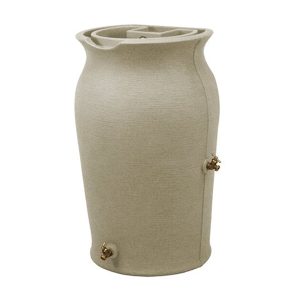 impressions amphora 50 gallon rain barrel sandstone