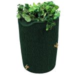 impressions bark 50 gallon rain barrel green