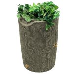 impressions bark 50 gallon rain barrel sandstone
