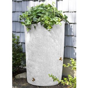 Impressions Bark 90 Gallon Rain Barrel