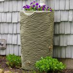 impressions palm 50 gallon rain barrel front