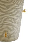 impressions palm 50 gallon rain barrel spigots sandstone