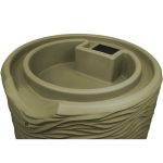 impressions palm 50 gallon rain barrel top khaki