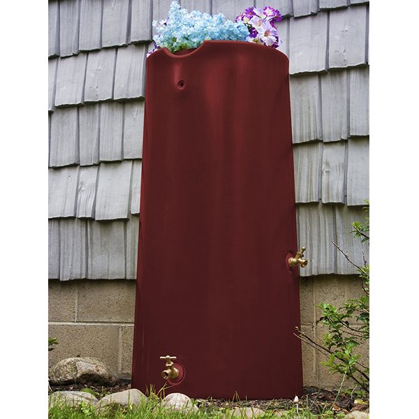 Impressions Reflections 50 Gallon Rain Barrel front marsala