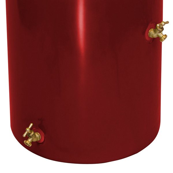 Impressions Reflections 50 Gallon Rain Barrel spigots marsala