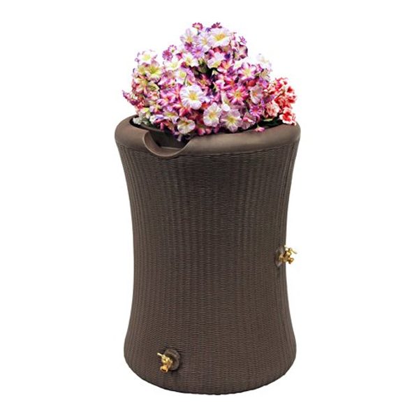impressions willow 65 gallon rain barrel front