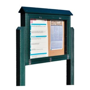 medium hinged message board green