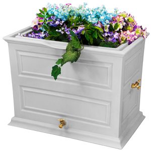 savannah elevated garden rain barrel front