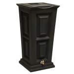 savannah flat top rain barrel black