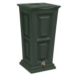 savannah flat top rain barrel green