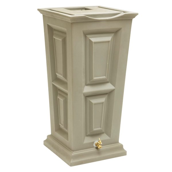 Savannah Flat Top Rain Barrel khaki