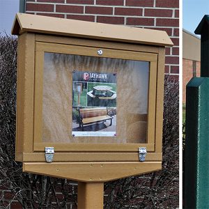 small hinged message board