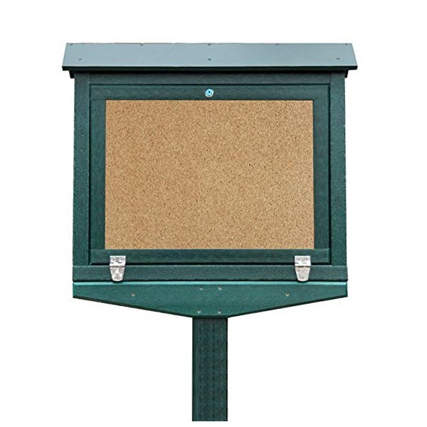 small hinged message board green