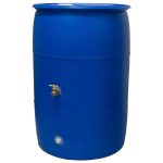 big blue 55 gallon rain barrel