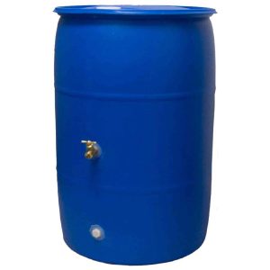 big blue 55 gallon rain barrel