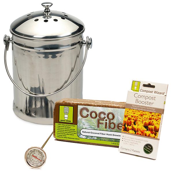 compost wizard essentials kit stainless