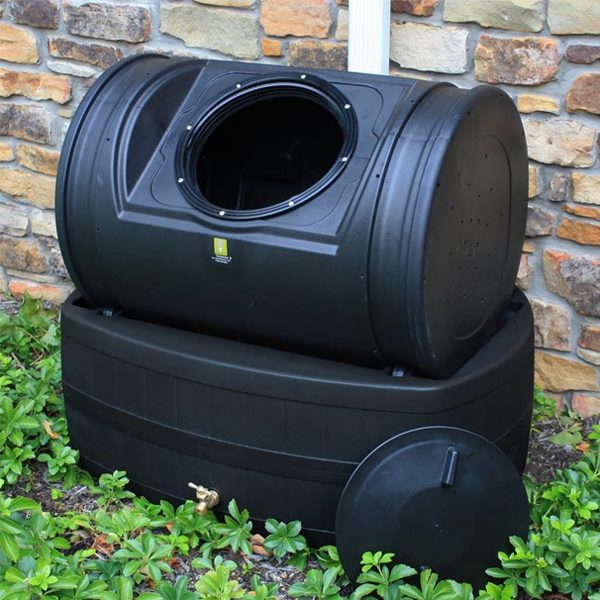 compost wizard hybrid composter rain barrel black