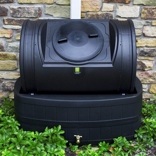 compost wizard hybrid composter rain barrel front