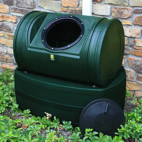 compost wizard hybrid composter rain barrel green