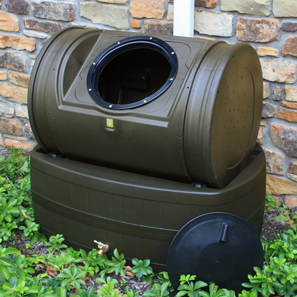 Compost Wizard Hybrid Composter & Rain Barrel Oak