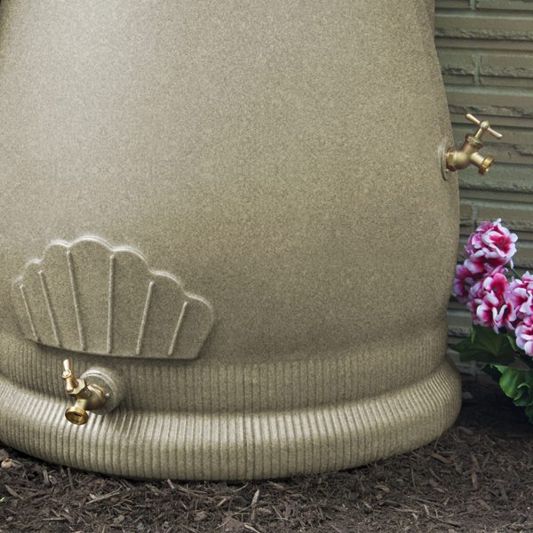 Rain Wizard 50 Gallon Urn Rain Barrel Spigots