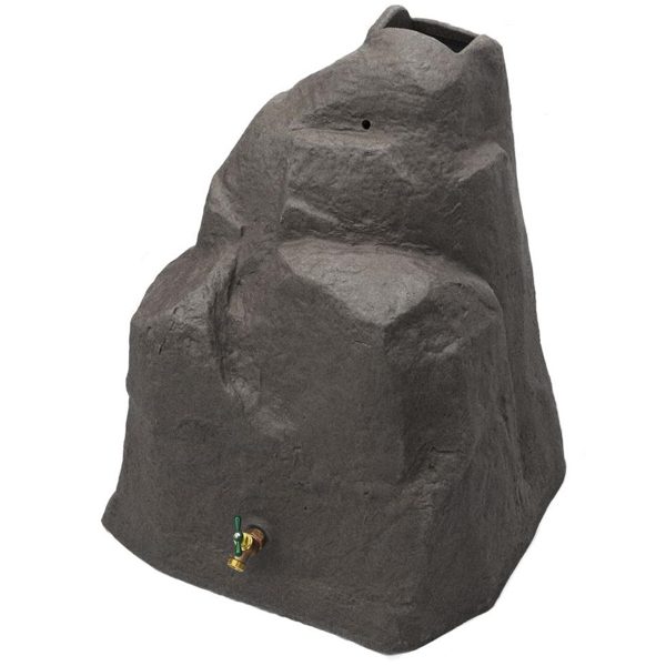 Rain Wizard 42 Gallon Rock Rain Barrel dark granite