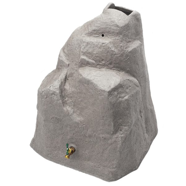 Rain Wizard 42 Gallon Rock Rain Barrel Light Granite