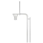 reinforced bent post basketball backstop diagram
