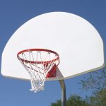 reinforced bent post basketball goal