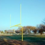 single post pitch fork football goal