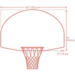wall mounted basketball backstop diagram
