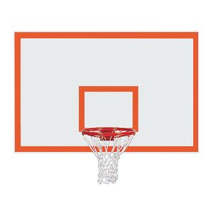 42 rectangular steel backboard with border and target basketball backdrops