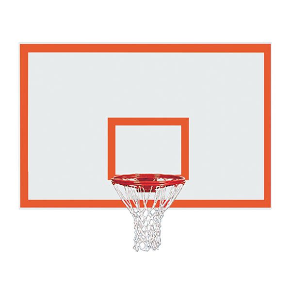 Rectangular Steel Backboard With Border & Target