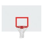 42 rectangular steel backboard with target basketball backdrops