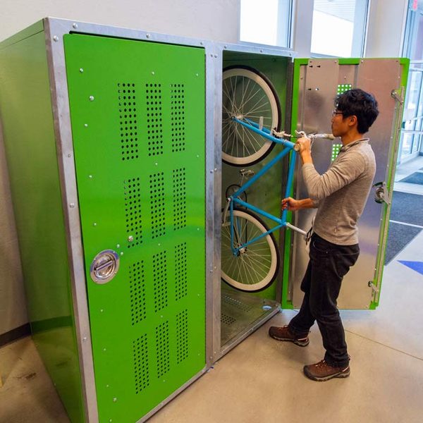 commercial vertical bike storage locker