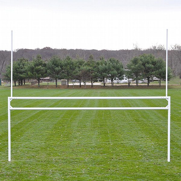 deluxe official football soccer goals set front view