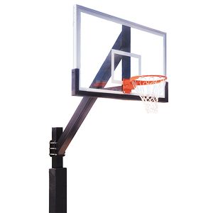 playground fixed height basketball system with acrylic backboard