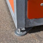 two tier bike locker leveling feet