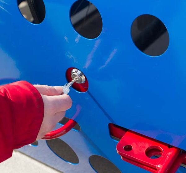 veloport bike locker keyed lock