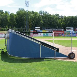 batting cage vinyl skirt royal blue