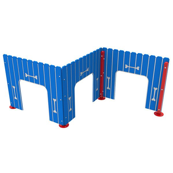 doggie fence run panel set surface mount playful colors