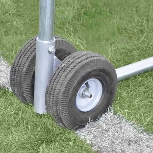portable practice football goal high school and collegiate front wheels