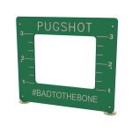 pug shot dog park photo booth panel natural colors