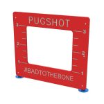 pug shot dog park photo booth panel playful colors