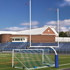 Steel Football Goal Post White Color