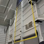 suspended football goal post zinc yellow powder coat