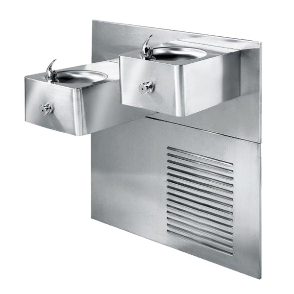 Dual Level Push Button Refrigerated Drinking Fountain