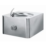 7x12 stainless steel wall mounted drinking fountain push button operated