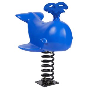 blue whale spring rider for playground areas