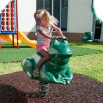 green frog spring rider playground equipment